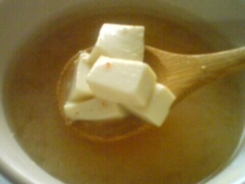 塩麹と明太子の生姜豆腐スープ